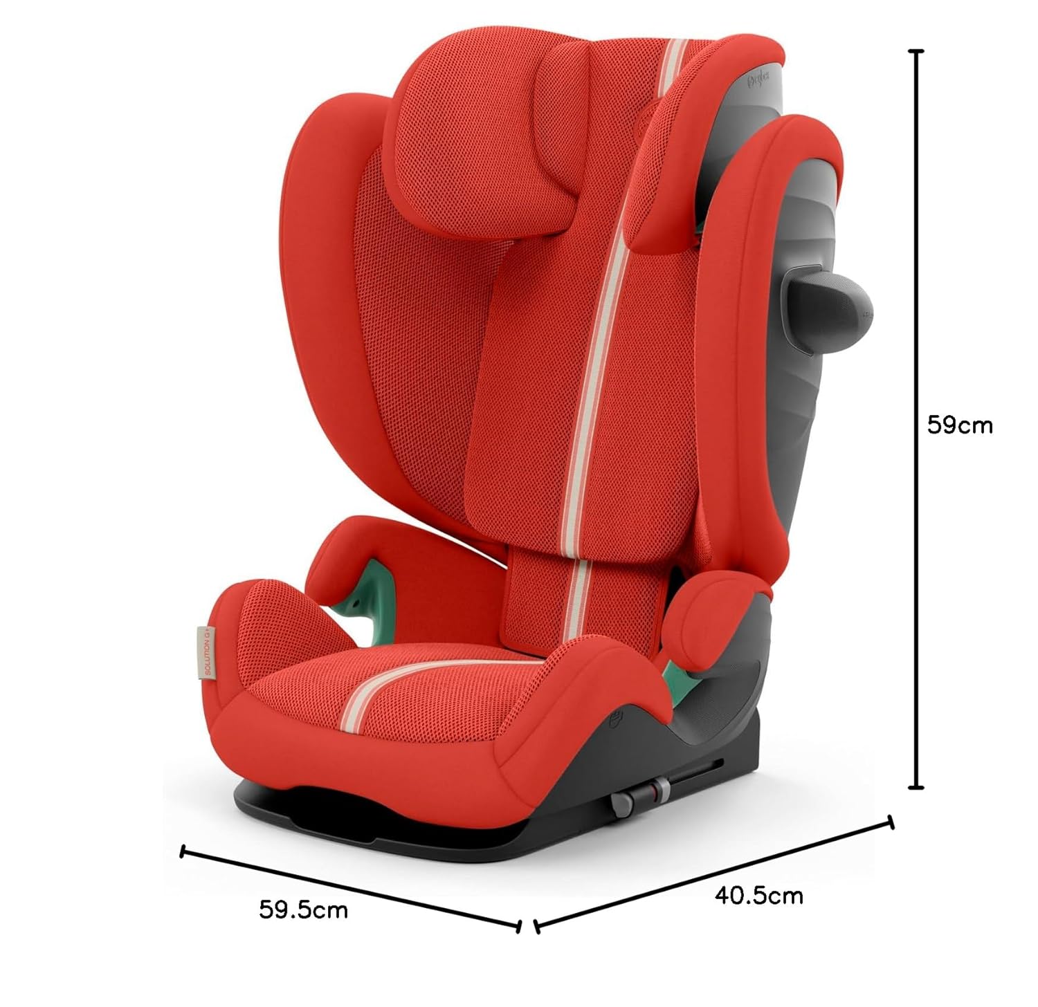 CYBEX Gold Kinder-Autositz Solution G i-Fix, Für Autos mit und ohne ISOFIX, Ab ca. 3 bis 12 Jahre (100 - 150 cm), Ab ca. 15 bis 50 kg, Lava Grey