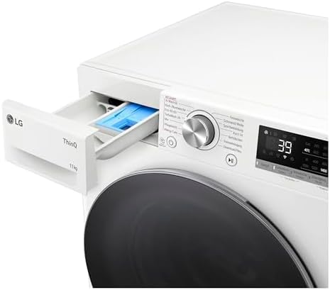 LG F4WV7080, Klasse A, Voorlader Wasmachine 8 kg, 1400 tpm, AI Direct Drive, Wi-Fi, Dieptereiniging met Stoom, Grote Capaciteit, TRIPLE A, Veiligheidsglas Buitendeur, 62 x 60 x 85 cm ꟷ Wit