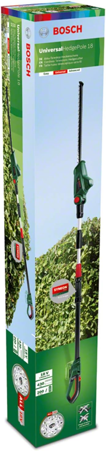 Bosch Accu Telescopische Heggenschaar UniversalHedgePole 18 (1 accu, 2,5 Ah, 18 volt systeem, in doos)