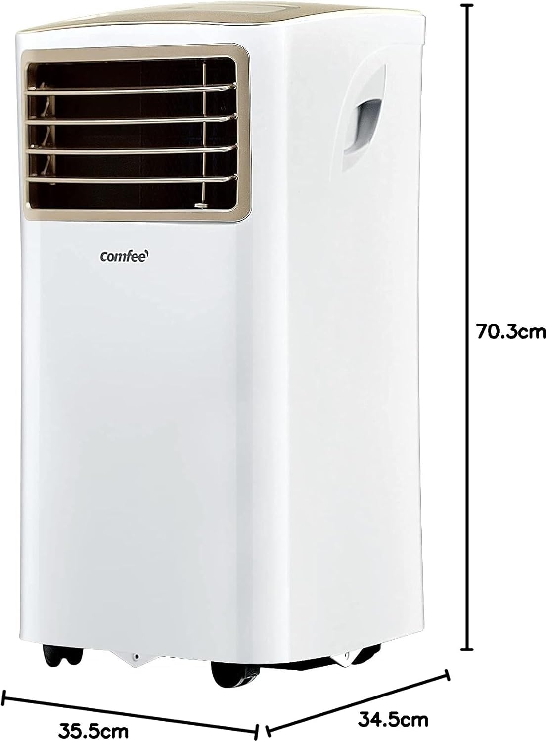 Comfee Mobiele Airco MPPH-09CRN7, 9000 BTU 2,6kW, Koelen&Ventileren&Ontvochtigen, Ruimtegrootte tot 88m³(33㎡), Mobiele Airconditioner met Afvoerslang