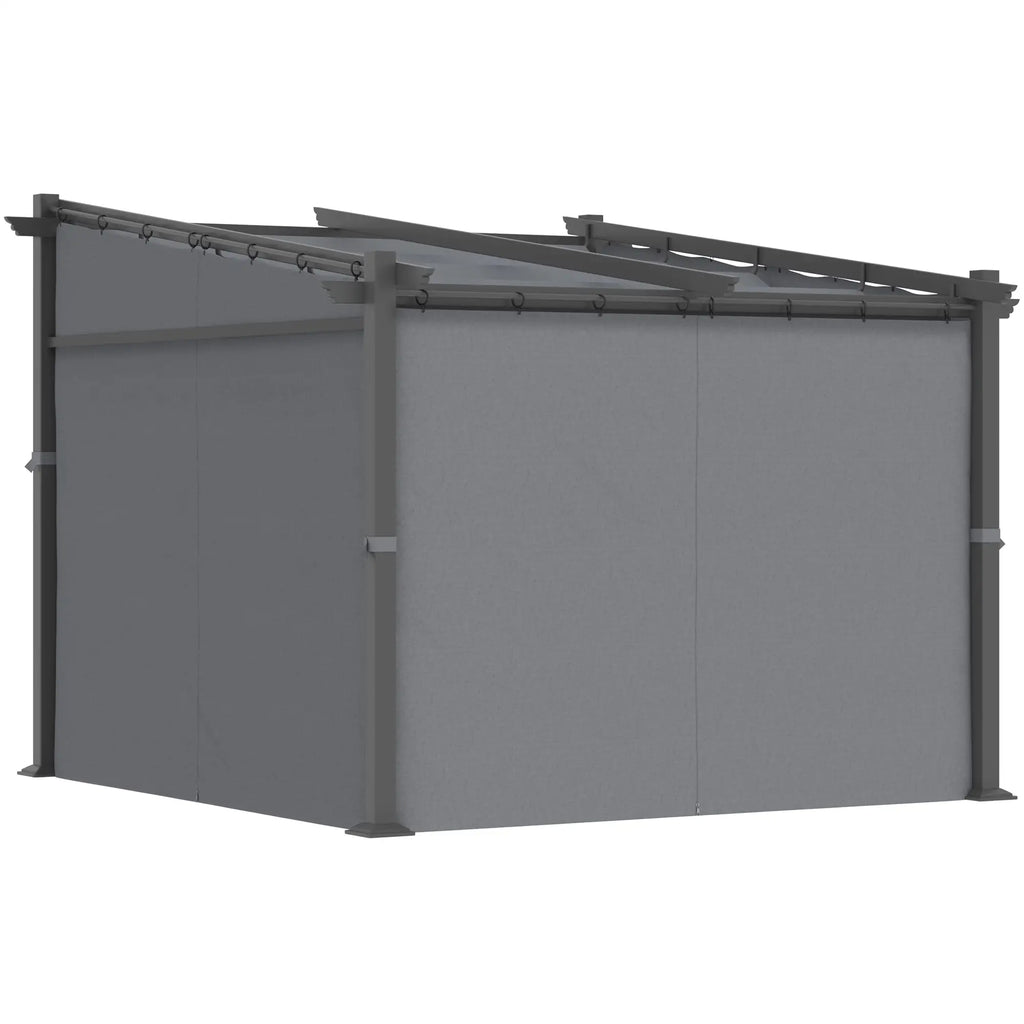Outsunny Pergola met uitschuifbaar dak en kabelsysteem