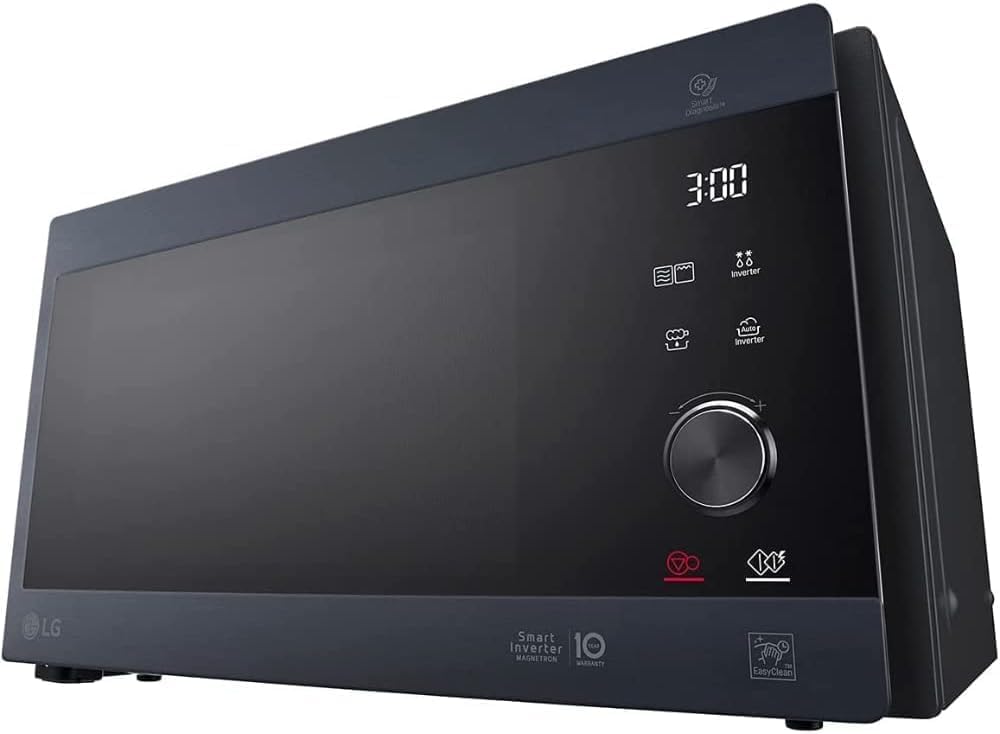 LG MS2595CIS magnetron met Smart Inverter-technologie, 25 liter inhoud, 1000 W, automatische programma's, instelbare vermogensniveaus en EasyClean-functie, zilver