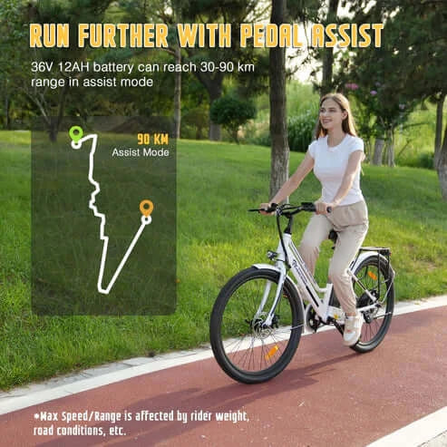 Evercross EK8S E-Bike – 250W, 26-inch, 12Ah accu, tot 90 km bereik