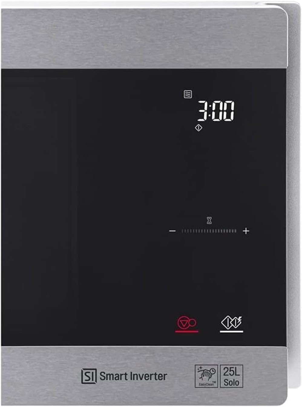 LG MS2595CIS magnetron met Smart Inverter-technologie, 25 liter inhoud, 1000 W, automatische programma's, instelbare vermogensniveaus en EasyClean-functie, zilver