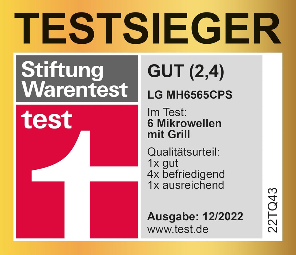 LG MS2595CIS magnetron met Smart Inverter-technologie, 25 liter inhoud, 1000 W, automatische programma's, instelbare vermogensniveaus en EasyClean-functie, zilver