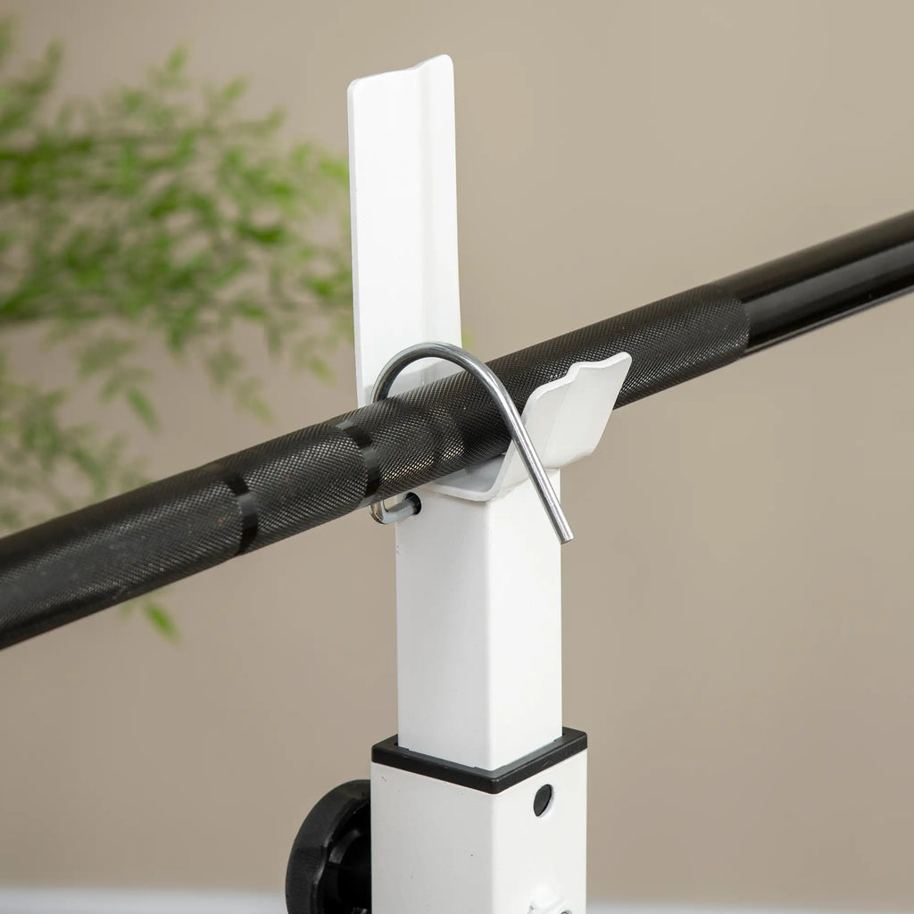 HOMCOM Trainingsbank in hoogte verstelbaar met leg press en bicepscurl