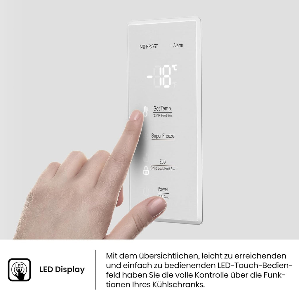 Hisense FV191N4AW2 Vriezer/ TotalNoFrost/ SuperFreeze/ Deuralarm/ Multiflow 360°/ BigBox/ 143,4 cm/ Vriesgedeelte 147 l/ 41 dB/ 205 kWh/Wit