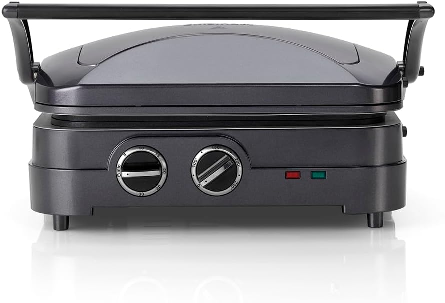 Cuisinart Hot Plate Entertaining Grill & Griddle | XL Elektrische Plancha Grill, Teppanyaki Grillplaat voor thuis | Afneembare plaat met antiaanbaklaag, 2-zone temperatuurregeling tot 260°C