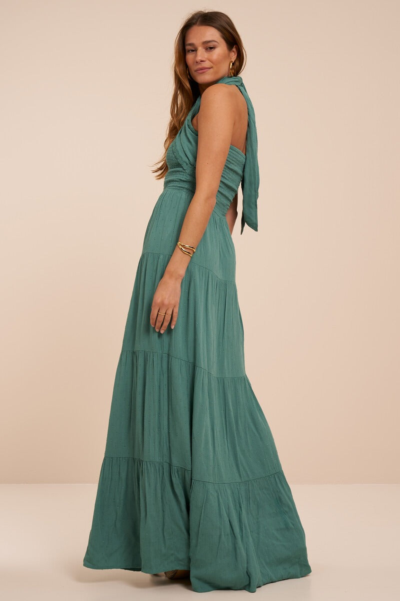 Groene multiway maxi jurk