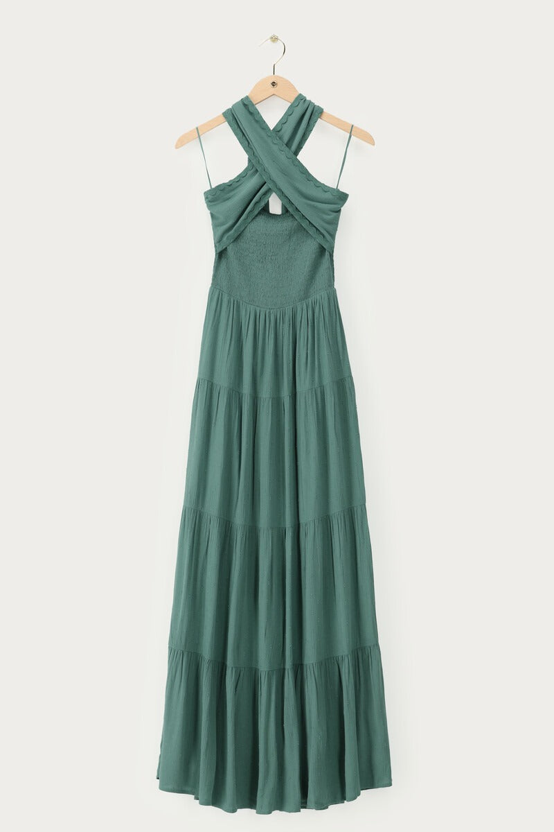 Groene multiway maxi jurk