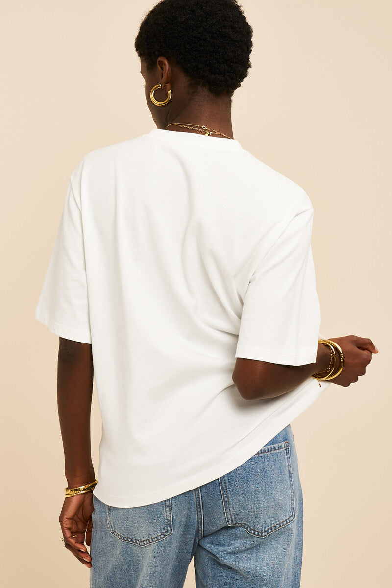 Wit oversized basic T-shirt